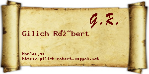 Gilich Róbert névjegykártya
